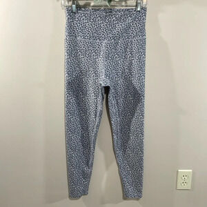 Kyodan Allure Ultra High Waist Leggings Yoga Pants Gray Leopard M
